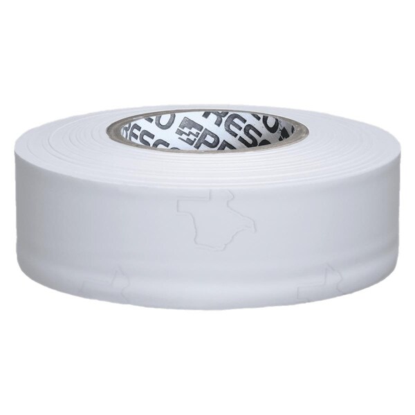 Presco Flagging Tape, White, 1-3/16" Wide x 300' Length, PVC, 2 mil TXW-373 - main